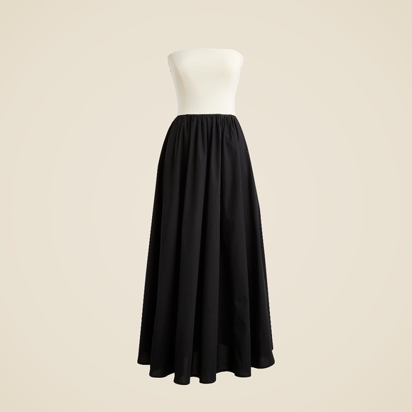 New JCREW Size XXS Strapless Colorblock Mixy Dress Black & Natural $128 CJ391 - Picture 4 of 5